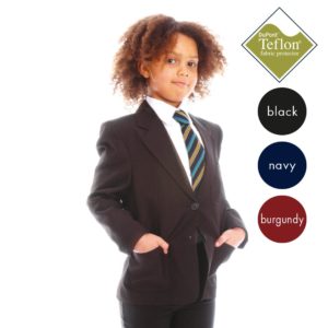 100% Polyester (Teflon Coated) Girls School Blazer – NO zip access for embroidery